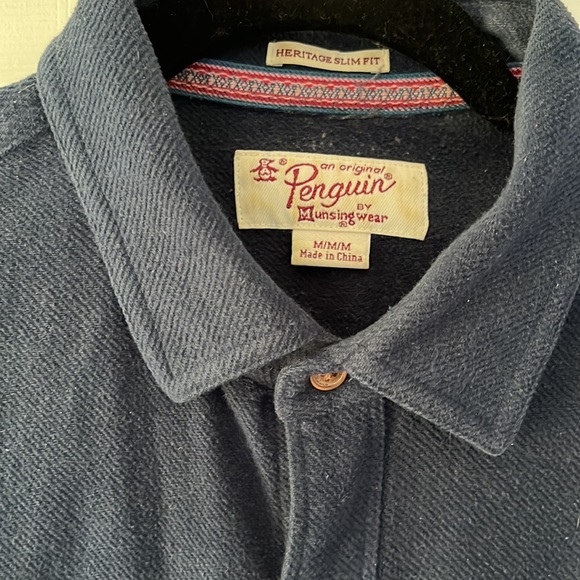 Men’s Original Penguin Flannel Button Down Shirt - Picture 4 of 5